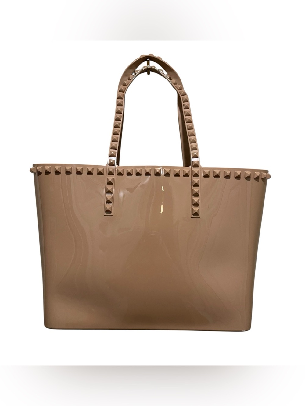 Carmen Sol Seba Mid Tote Nude Studded Jelly Handbag Women’s Italian Designer Bag